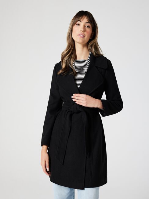 Willow Wool Blend Belted Jacket | Jeanswest