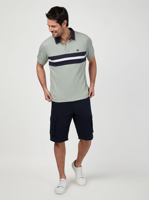 SS Ashton Panel Jersey Polo, Green, hi-res