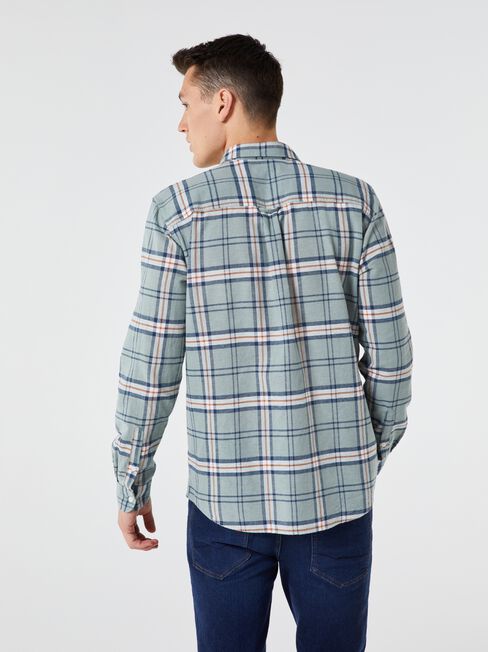 LS Taylor Check Shirt, Green, hi-res