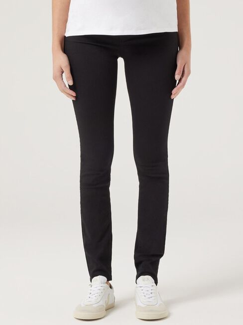 Maternity Skinny Jeans, Black, hi-res