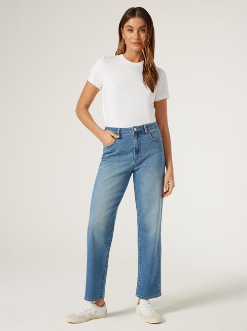 Ella Straight Relaxed Jeans, Mid Vintage Wash, hi-res