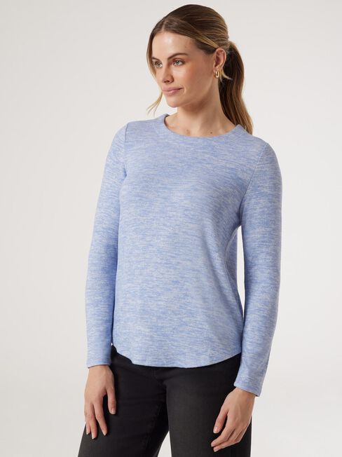 Sia Soft Touch Crew Neck Pullover, Blue, hi-res