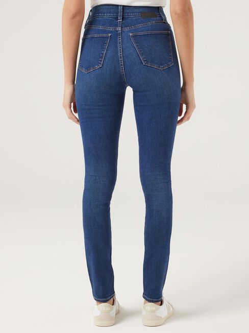 Tummy Trimmer Skinny Jeans, Mid Indigo, hi-res