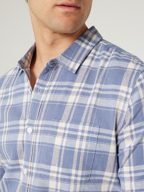 LS Kai Check Linen Shirt | Jeanswest