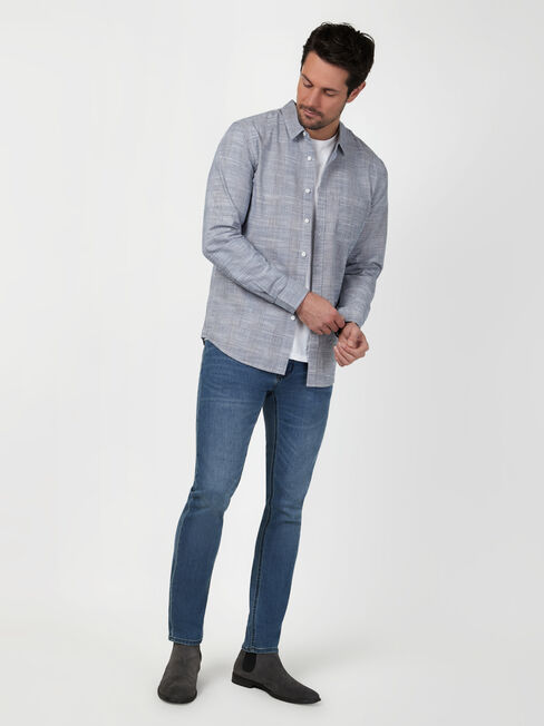 LS Max Check Shirt, Blue, hi-res