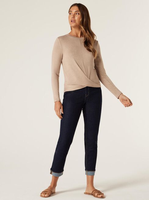 Hazel Soft Touch Twist Front Pullover