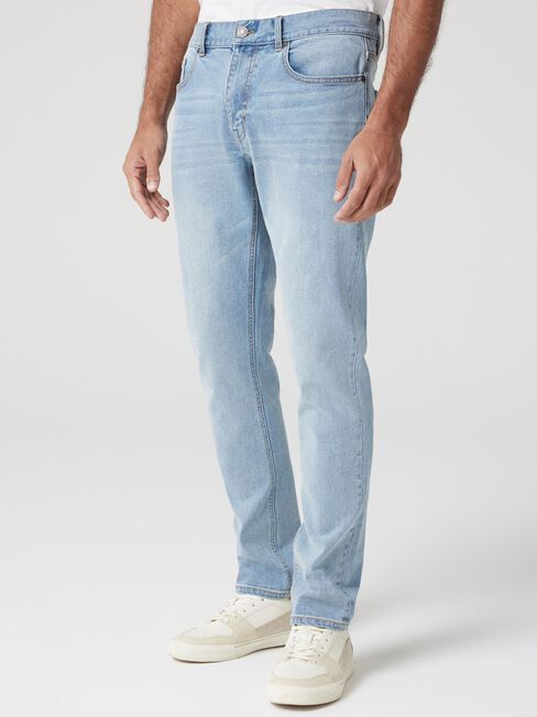 Slim Tapered Jeans, Light Indigo, hi-res