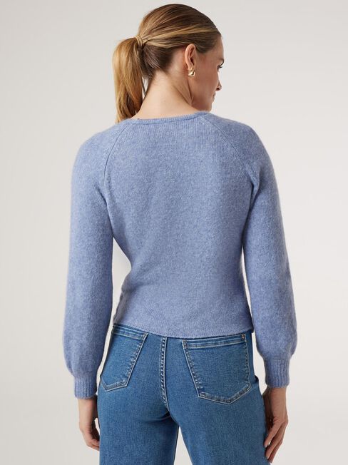 Tori Twist Front Knit, Blue, hi-res