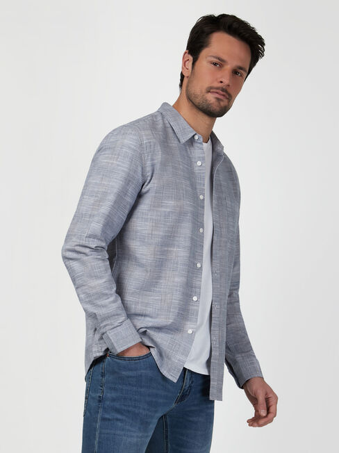 LS Max Check Shirt, Blue, hi-res