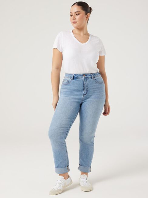 Brooke Curve Tapered Crop Jeans