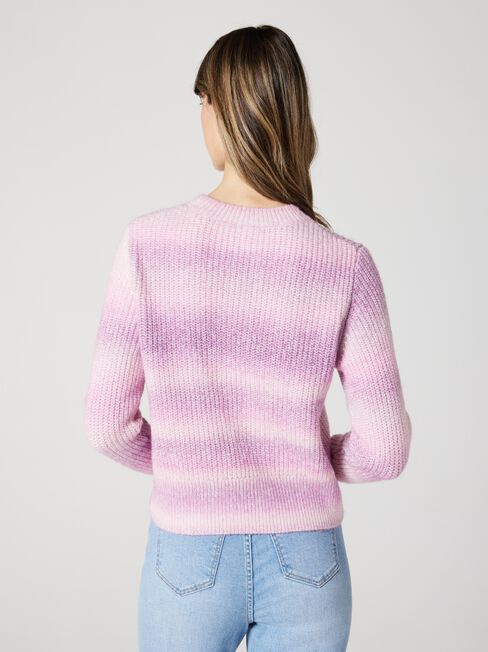 Kate Space Dye Pullover Knit, Pink Space Dye, hi-res