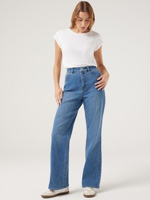 Wide Leg Jeans, Dark Vintage, hi-res