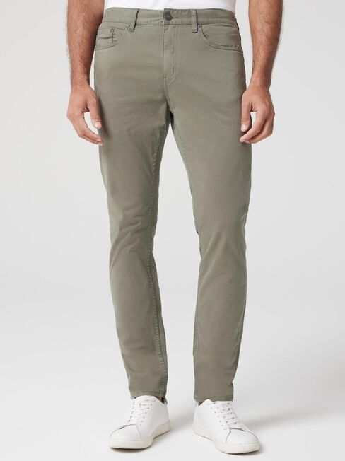 Slim Tapered Jeans, Olive, hi-res