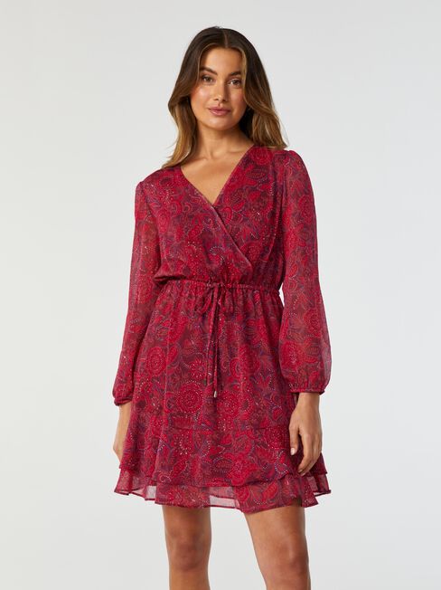 Carrie Cross Front Frill Dress | Jeanswest