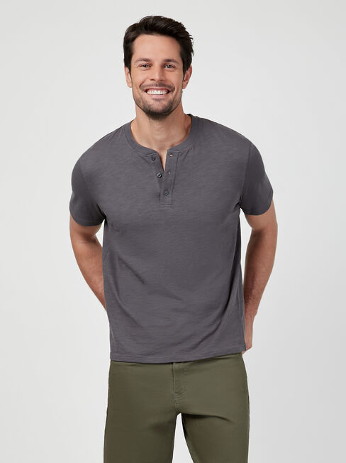 SS Finn Henley Tee, Grey, hi-res