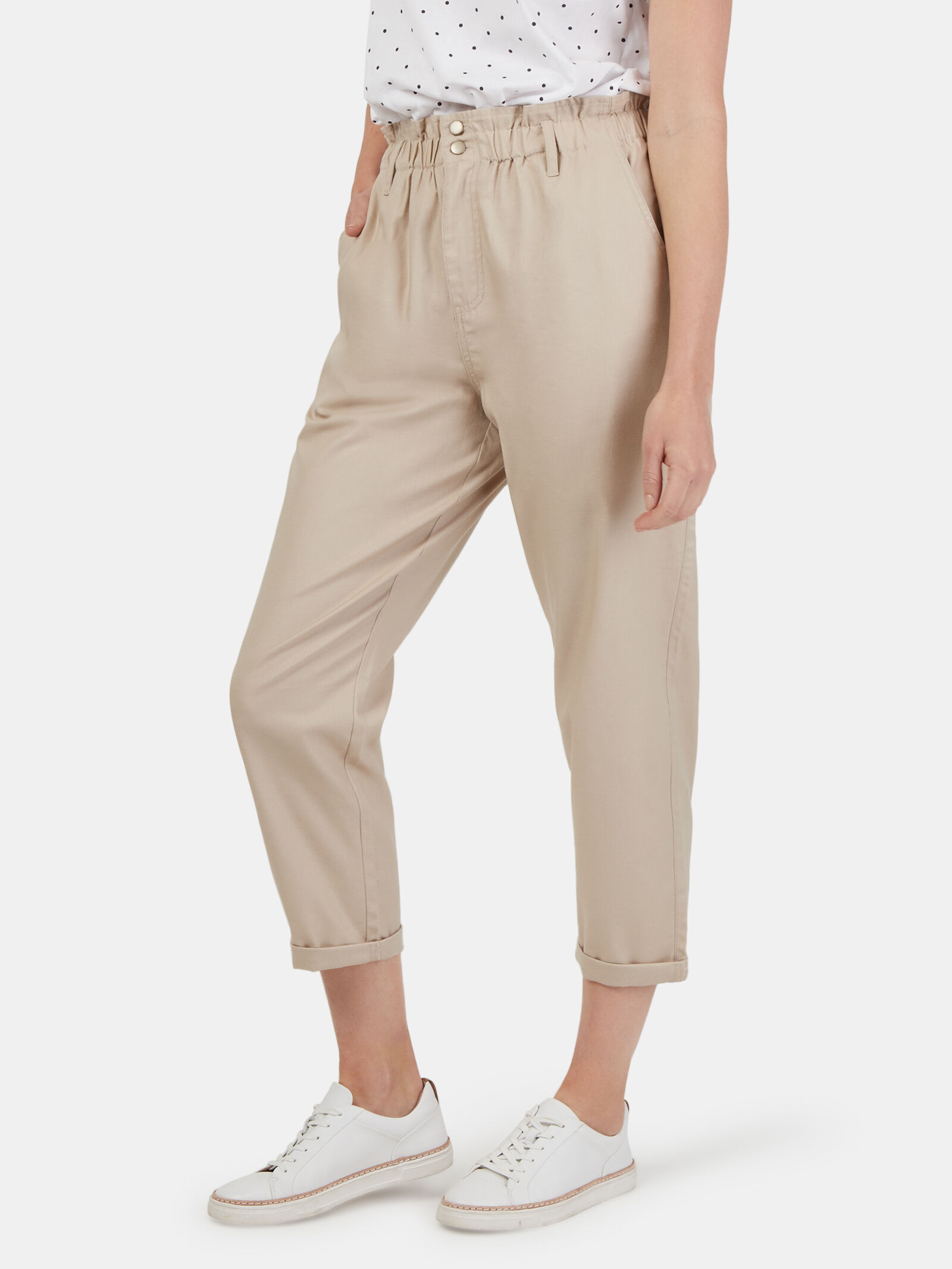 Get Frilled High Waist Tie Solid Cotton Trousers at  699  LBB Shop
