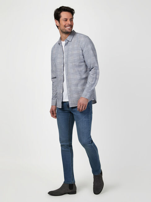 LS Max Check Shirt, Blue, hi-res