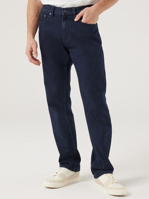 Straight Leg Jeans, Dark Indigo, hi-res