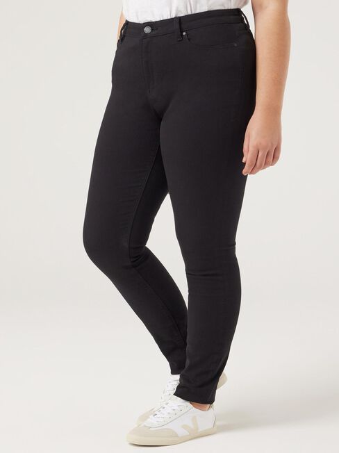 Curve Skinny Jeans, Black, hi-res