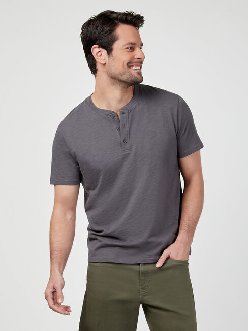 SS Finn Henley Tee, Grey, hi-res