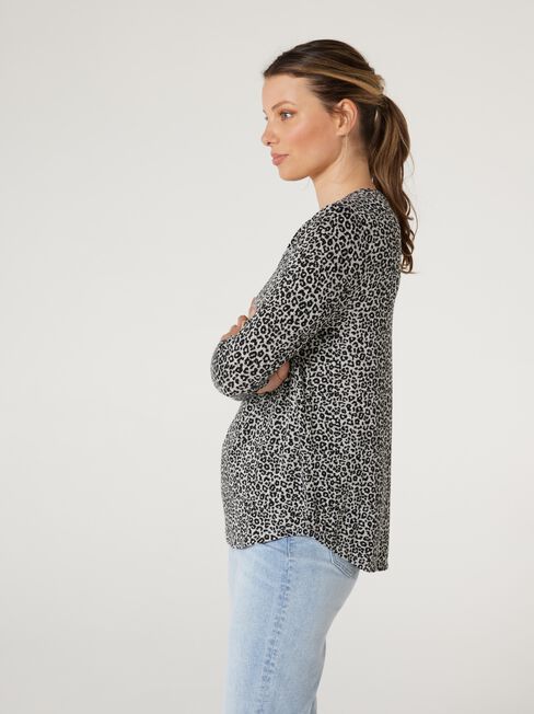 Sophie Soft Touch Curve Hem Pullover, Grey, hi-res