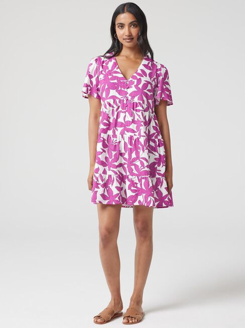 Billie Tiered Dress, Print, hi-res