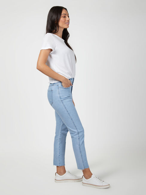 Izzy Mid Waisted Slim Crop Jeans | Jeanswest
