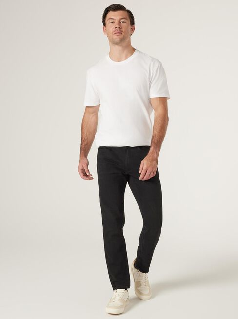 Relaxed Straight Jean, Black, hi-res