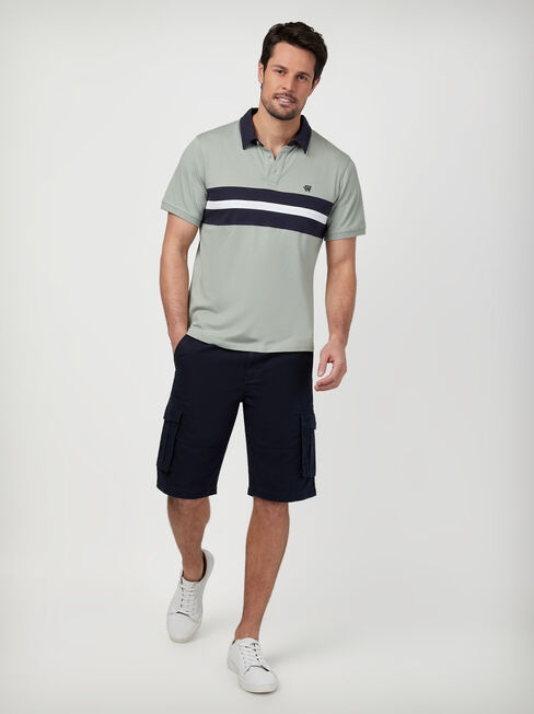 SS Ashton Panel Jersey Polo, Green, hi-res