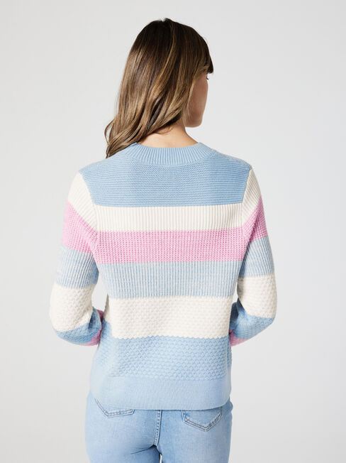 Poppy Multi Twist Knit, Blue & Pink Multi, hi-res