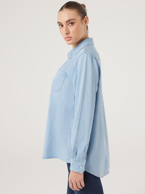 Stella J-Luxe Denim Shirt, Light Vintage, hi-res