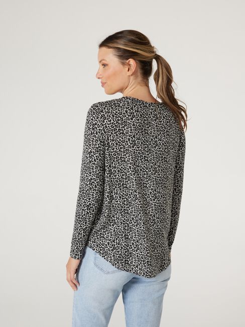 Sophie Soft Touch Curve Hem Pullover, Grey, hi-res