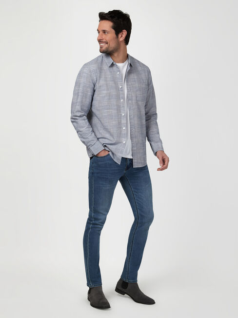 LS Max Check Shirt, Blue, hi-res