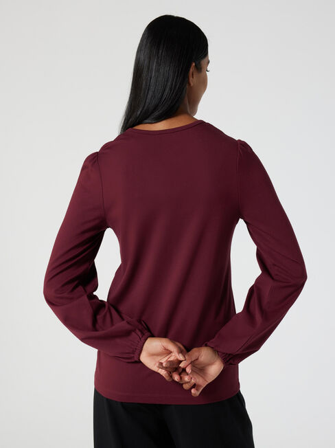 Miranda Ponte Keyhole Top, Merlot, hi-res