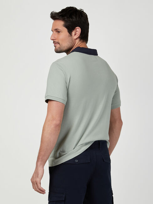 SS Ashton Panel Jersey Polo, Green, hi-res