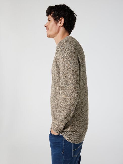 Laurence Textured Crew Knit, Natural Multi, hi-res