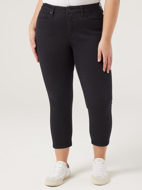 Kara Curve Skinny Capri, Black, hi-res