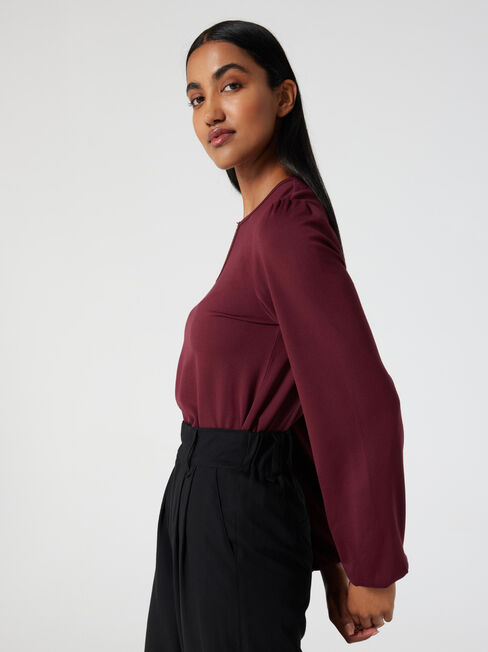 Miranda Ponte Keyhole Top, Merlot, hi-res