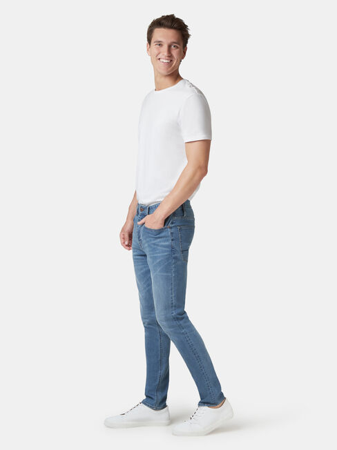 Denim Flex Slim Tapered Jeans Mid Vintage | Jeanswest