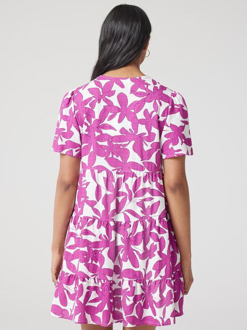 Billie Tiered Dress, Print, hi-res