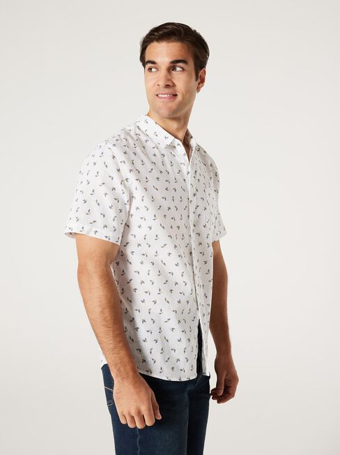 SS Alfie Print Linen Shirt | Jeanswest