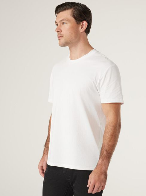 SS Ace Relaxed Fit Basic Crew Tee, White, hi-res