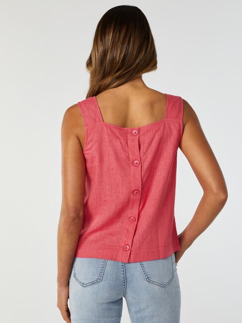 Belle Button Back Cami, Pink, hi-res