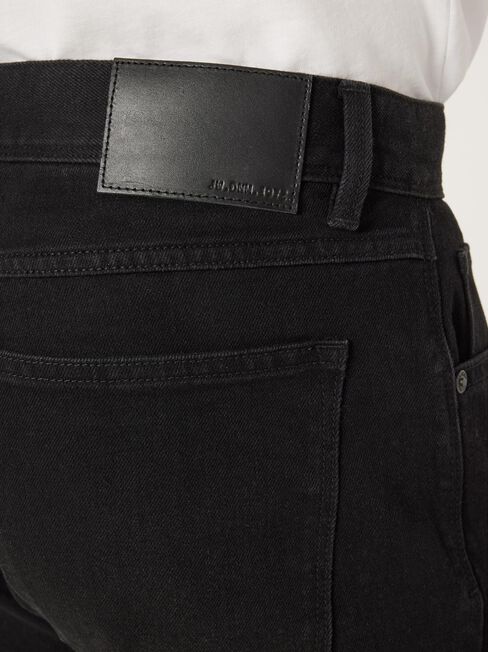 Relaxed Straight Jean, Black, hi-res