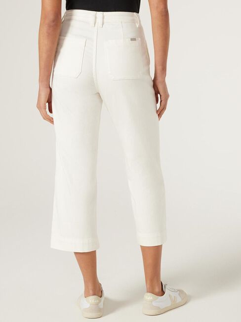 Kelsey Utility Relaxed Capri, Off White, hi-res