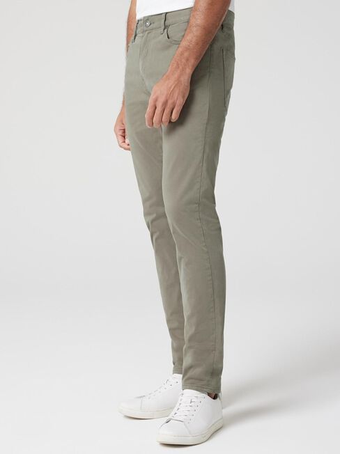 Slim Tapered Jeans, Olive, hi-res