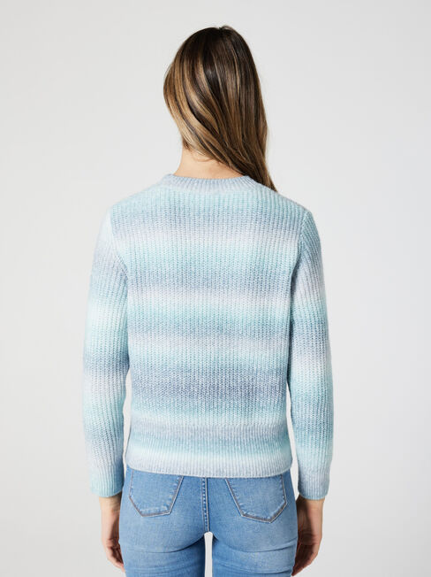 Kate Space Dye Pullover Knit, Blue Space dye, hi-res