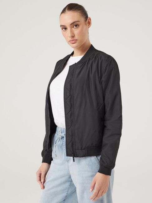 Billy Bomber Jacket, Black, hi-res