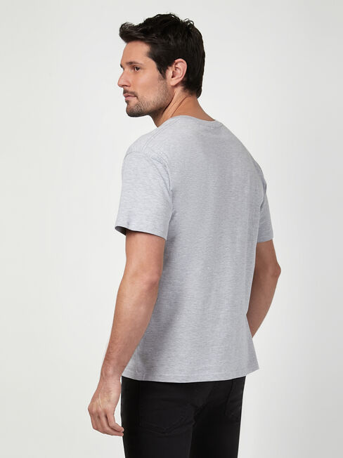 SS Jeanswest Logo Print Crew Tee, Grey, hi-res