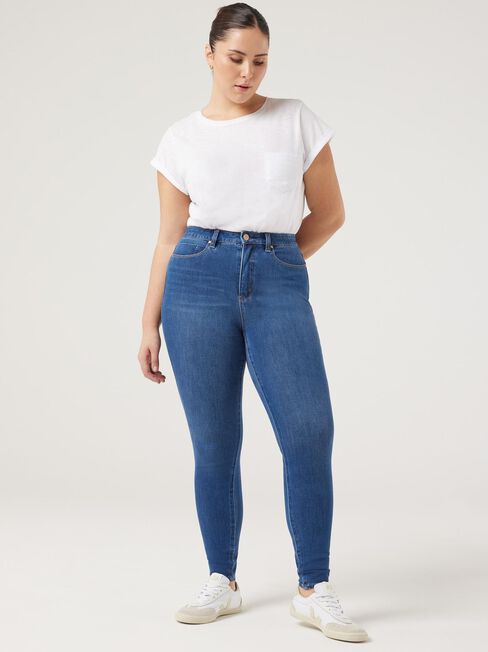 Freeform Curve Skinny Jeans, Mid Indigo, hi-res